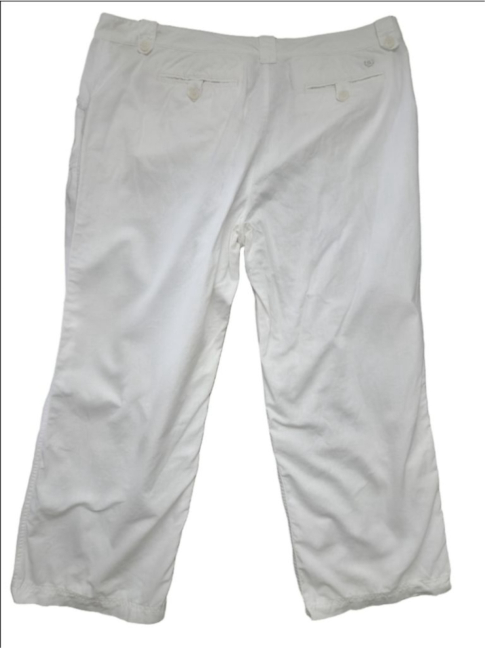 Women's IZOD White Linen Blend Capris 20W